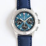 Breitling Digital 44mm 7750 Movement Men Fabric Strap Coffee/Green/Blue Face Breitling watch chronometre certifie
